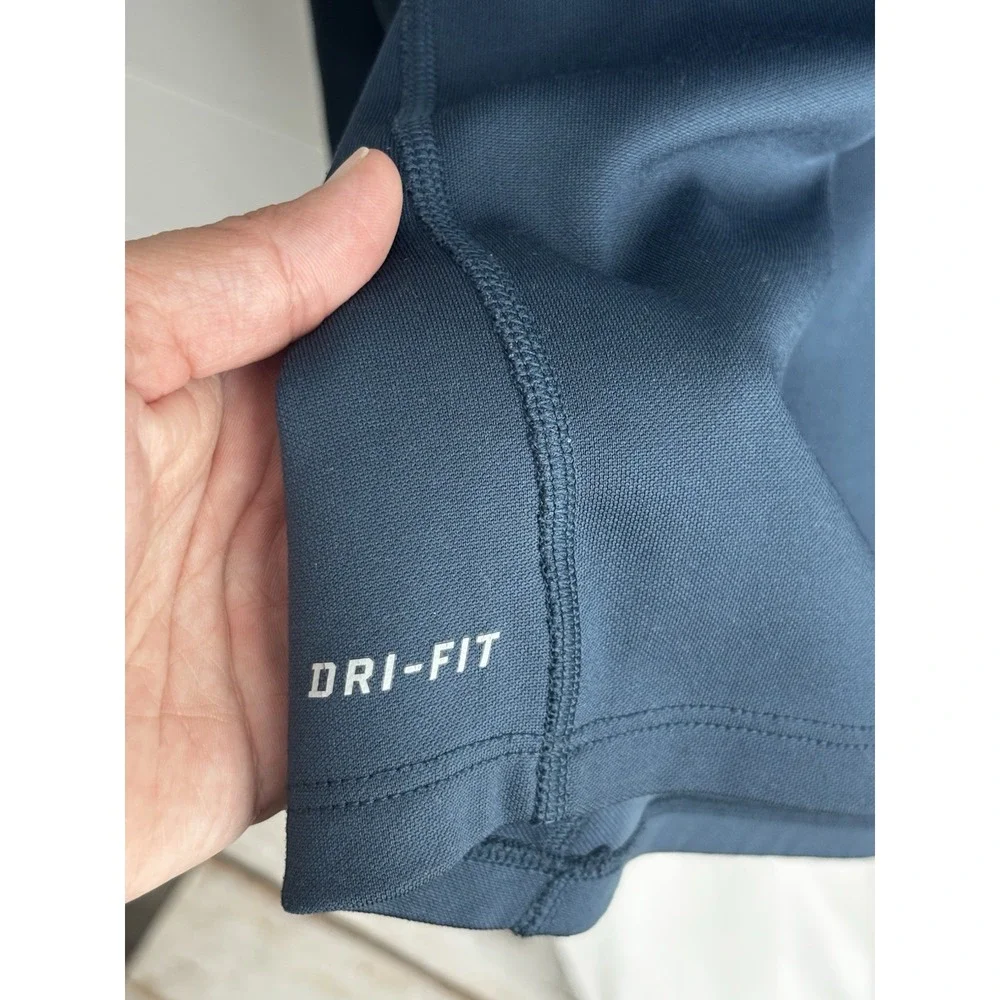 Men's Nike Running Dri Fit 1/4‎ Zip Pullover Shirt Size Large XL Navy Blue 0464